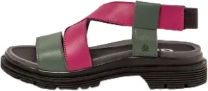 Art Women's Classic Flat Sandal, Foliage Fuxia, 11