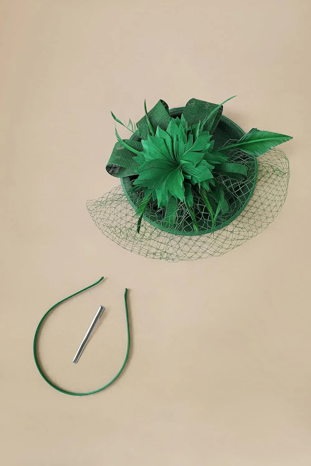 BABEYOND Fascinator Hat Veil Feather Fascinator Tea Party Kentucky Pillbox Derby Hat Bridal Wedding Party