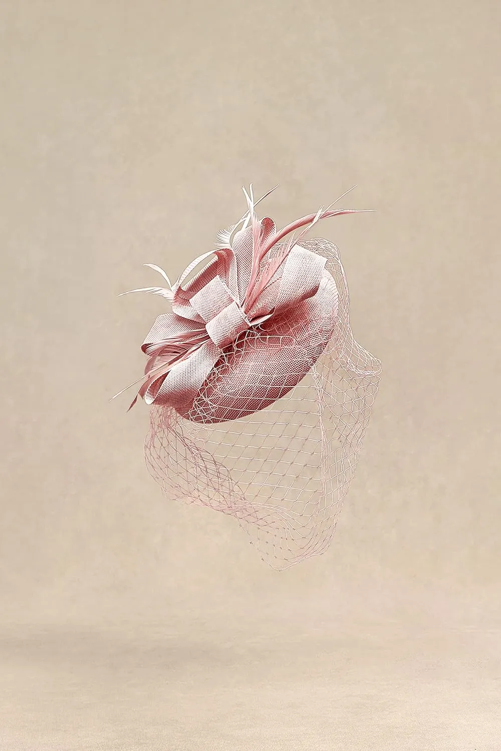 BABEYOND Fascinators Hat Veil Feather Hair Clip Tea Party Kentucky Pillbox Derby Bridal for Wedding