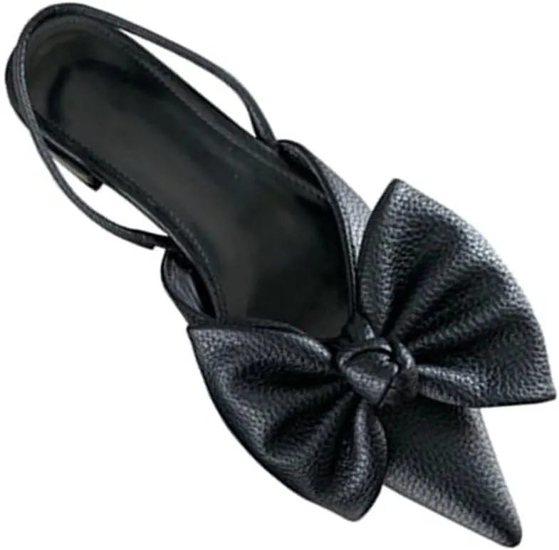 Bow-Knot Flat Shoes Women Comfortable Pointed Toe Slingback Women's Flats
