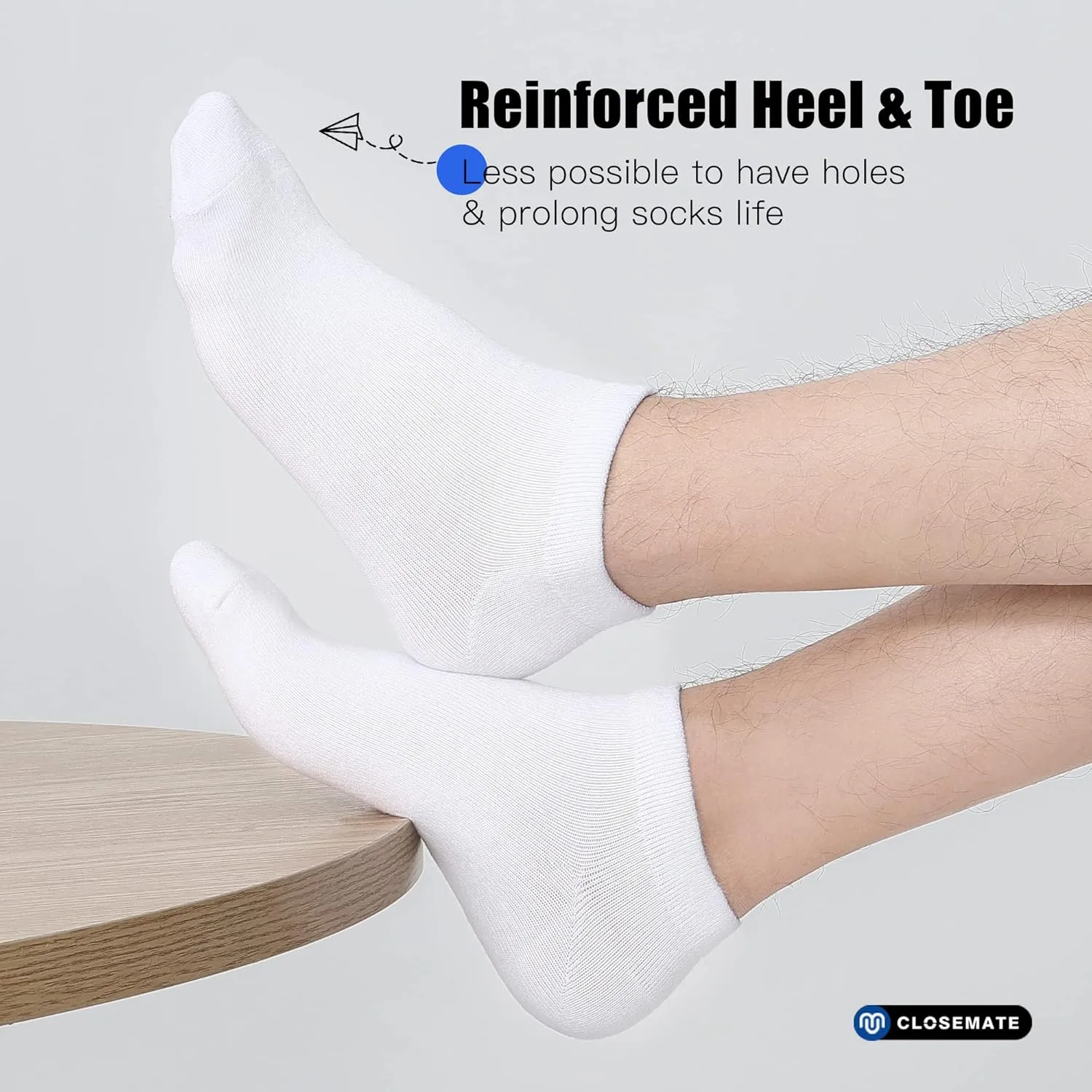 CLOSEMATE 10 Pairs Ankle Socks for Men Women Cotton Comfortable Non Slip Low Cut for Casual