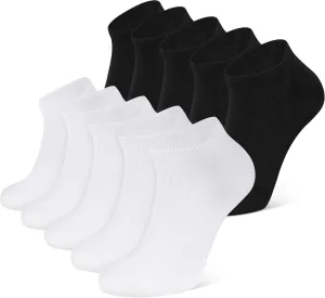 CLOSEMATE 10 Pairs Ankle Socks for Men Women Cotton Comfortable Non Slip Low Cut for Casual