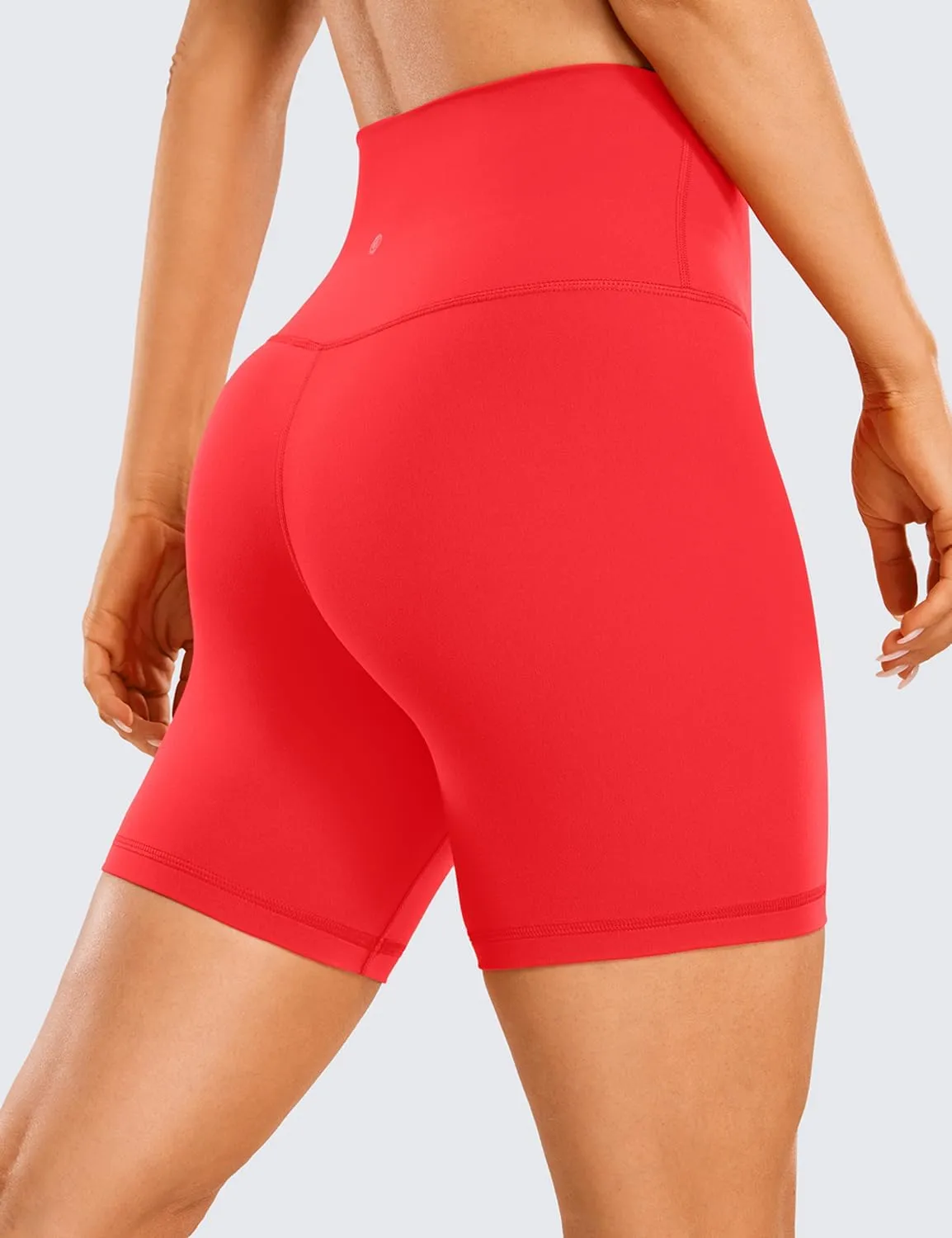 CRZ YOGA Womens ButterLuxe Biker Shorts 6 Inches - High Waisted Workout Running Volleyball Spandex Yoga