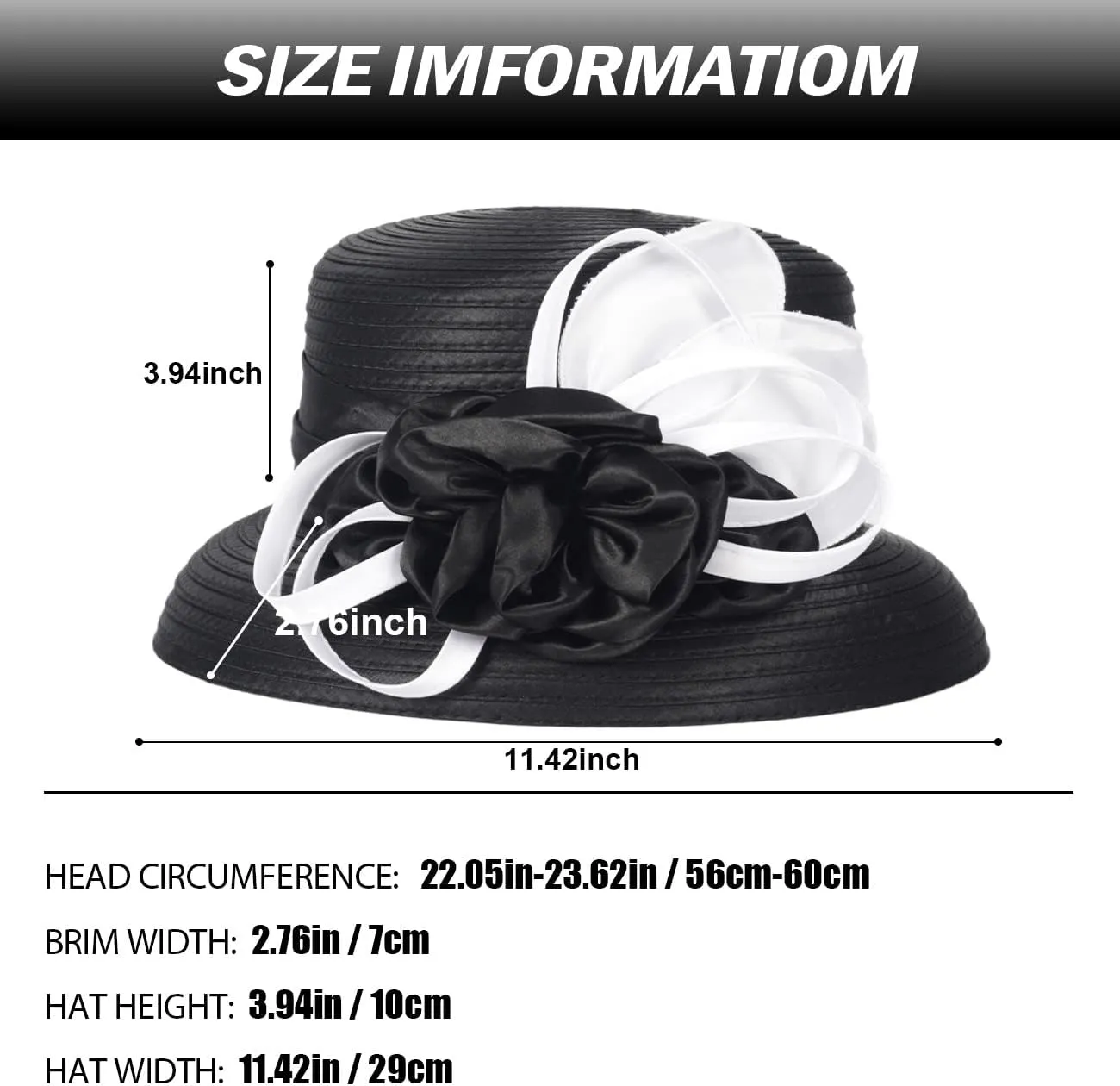 Derby Hat for Women Church Tea Party Wedding Cloche Bowler Bucket Hats