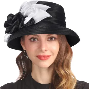 Derby Hat for Women Church Tea Party Wedding Cloche Bowler Bucket Hats