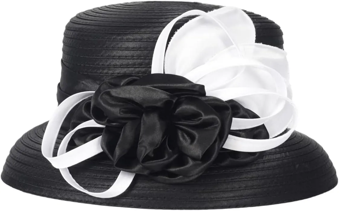 Derby Hat for Women Church Tea Party Wedding Cloche Bowler Bucket Hats