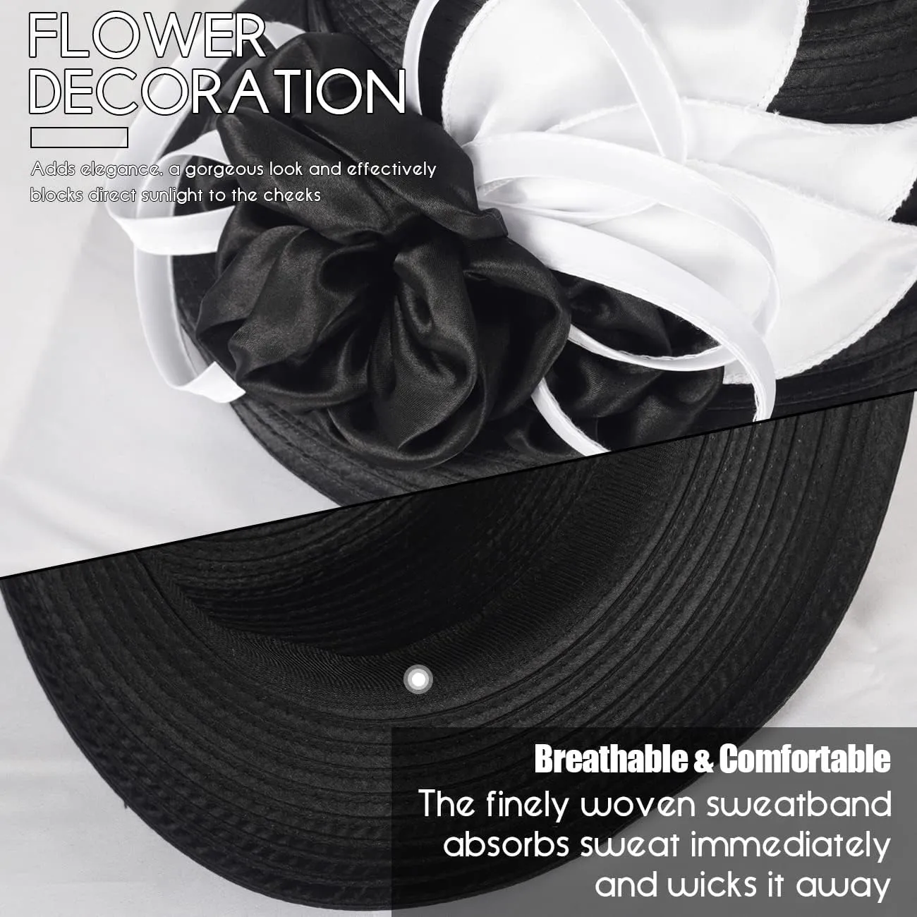 Derby Hat for Women Church Tea Party Wedding Cloche Bowler Bucket Hats