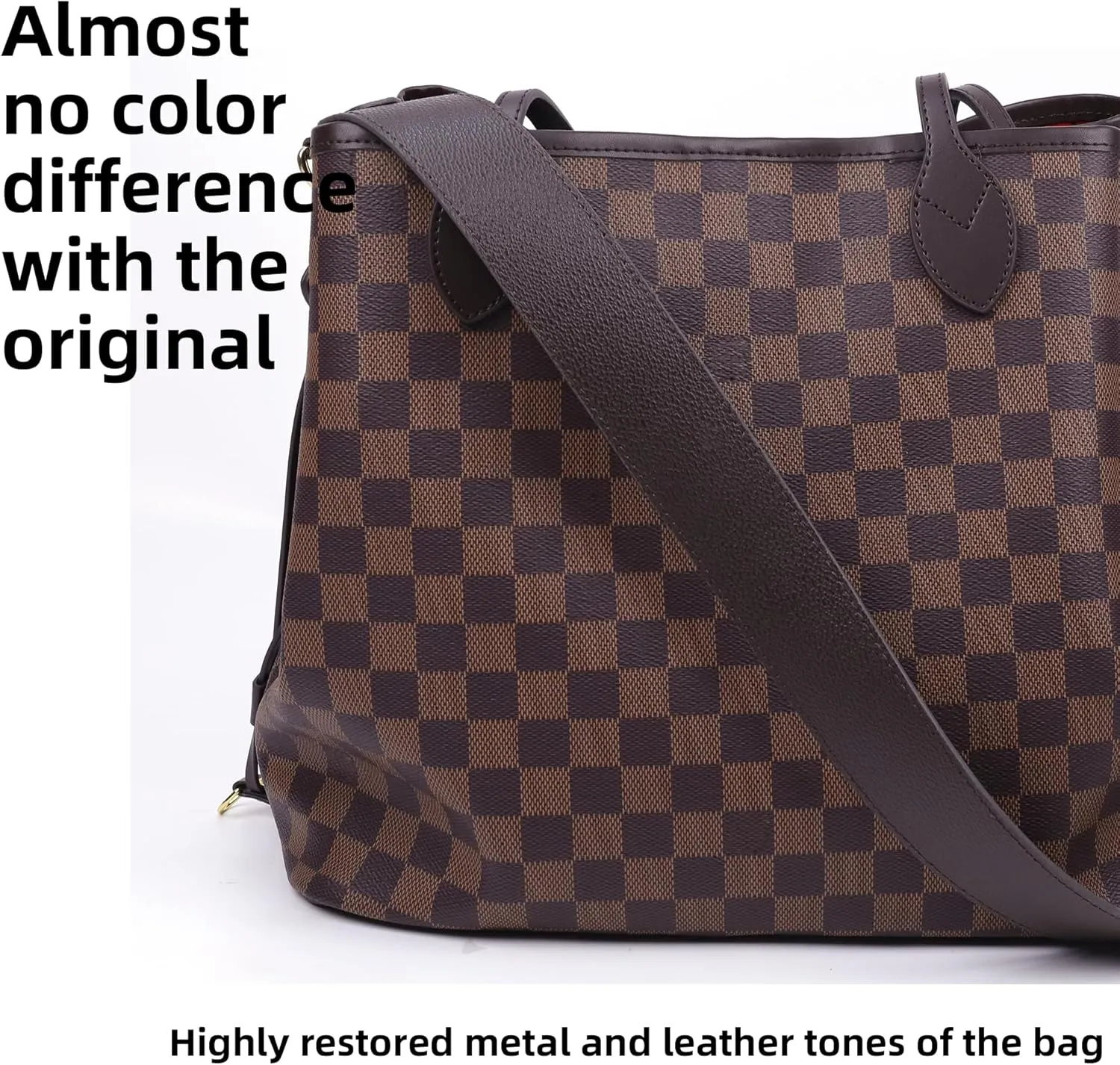 DGAZ Vachetta Leather Crossbody Strap for Neverfullbag with Gift Box, Handmade DIY purse strap