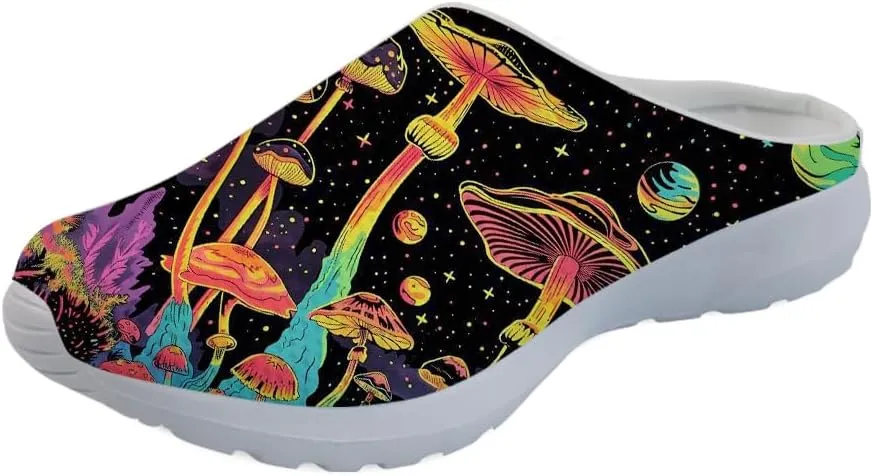 Forchrinse Native Indian Aztec Hippie Mandala Men’s Walking Mule Sneakers Women’s Slip on Garden Clog Open Back Slippers Home Nursing Shoes