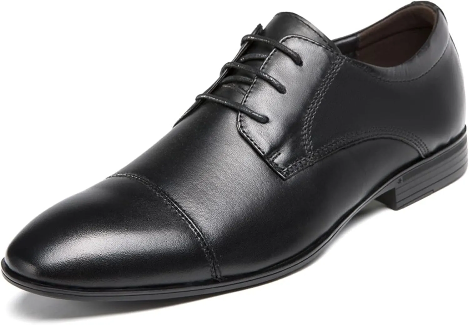 Formal Shoes for Men Lace Up Crocodile Print Derby Shoes Round Cap Toe Leather Rubber Sole Non Slip Block Heel Classic Suitable for Many Occasions.