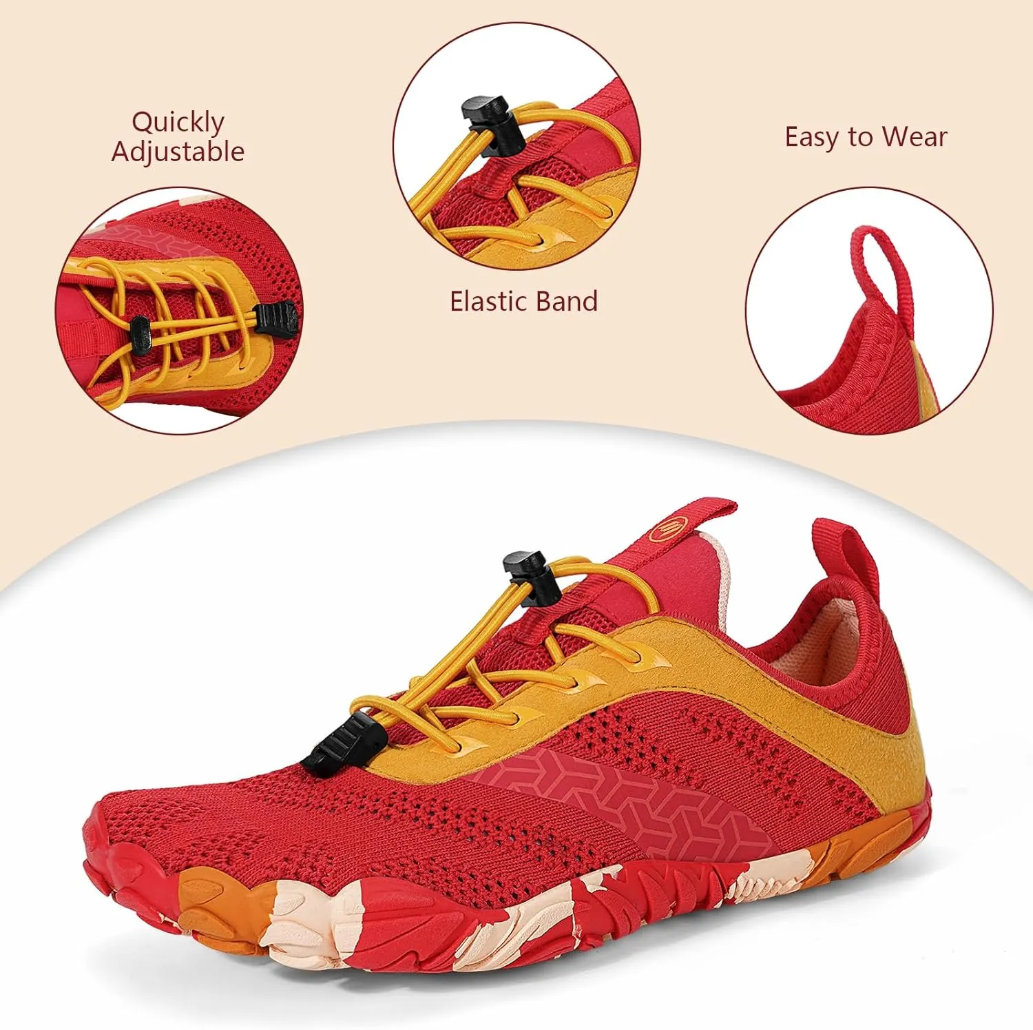 Hike Barefoot Shoes Women Men Wide Toe Box Zero Drop Footwear Lightweight Hike Shoe Non-Slip Grounded Shoes Women for Outdoor Trail Running Walking Weightlifting