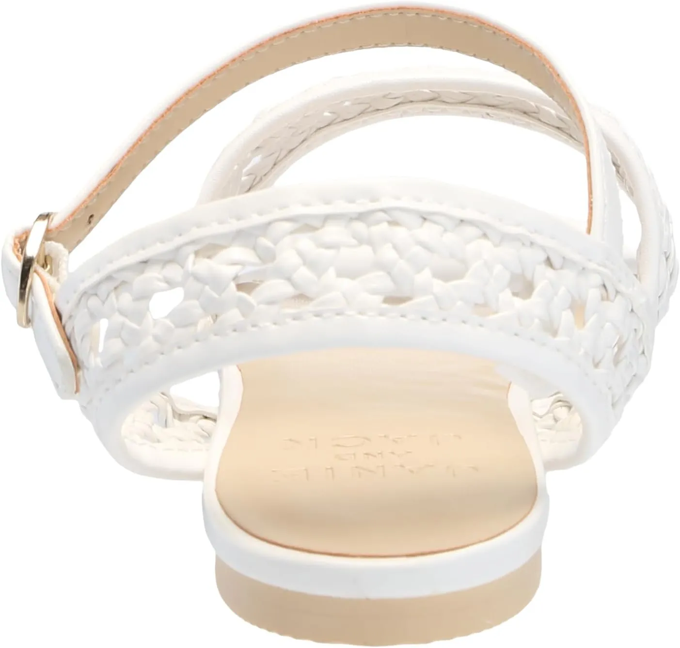 Janie and Jack Baby-Girl's Basketweave Sandal (Toddler/Little Big Kid) Flat