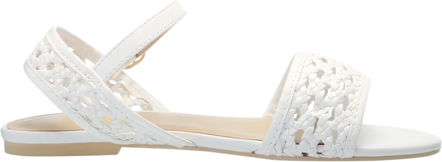 Janie and Jack Baby-Girl's Basketweave Sandal (Toddler/Little Big Kid) Flat