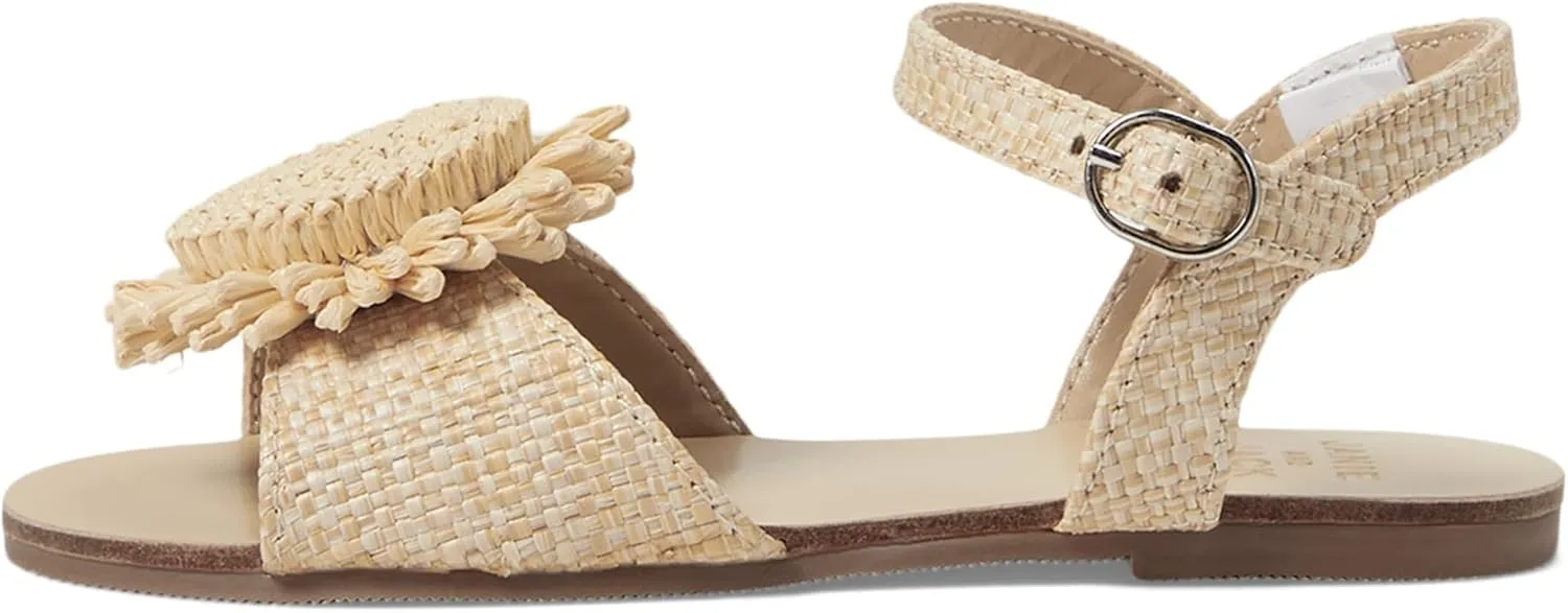 Janie and Jack Girl's Straw Flower Espadrille (Toddler/Little Big Kid) Flat Sandal