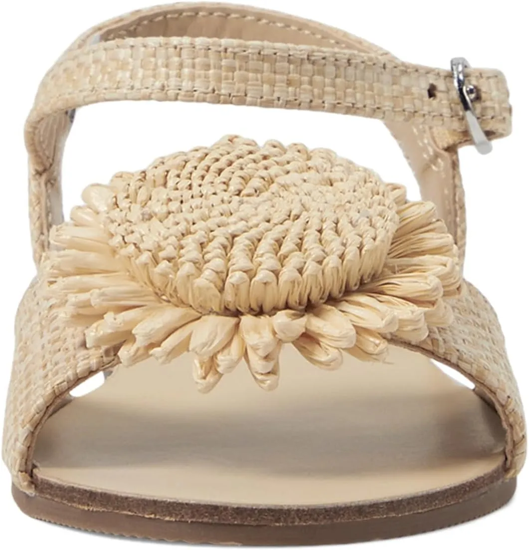 Janie and Jack Girl's Straw Flower Espadrille (Toddler/Little Big Kid) Flat Sandal
