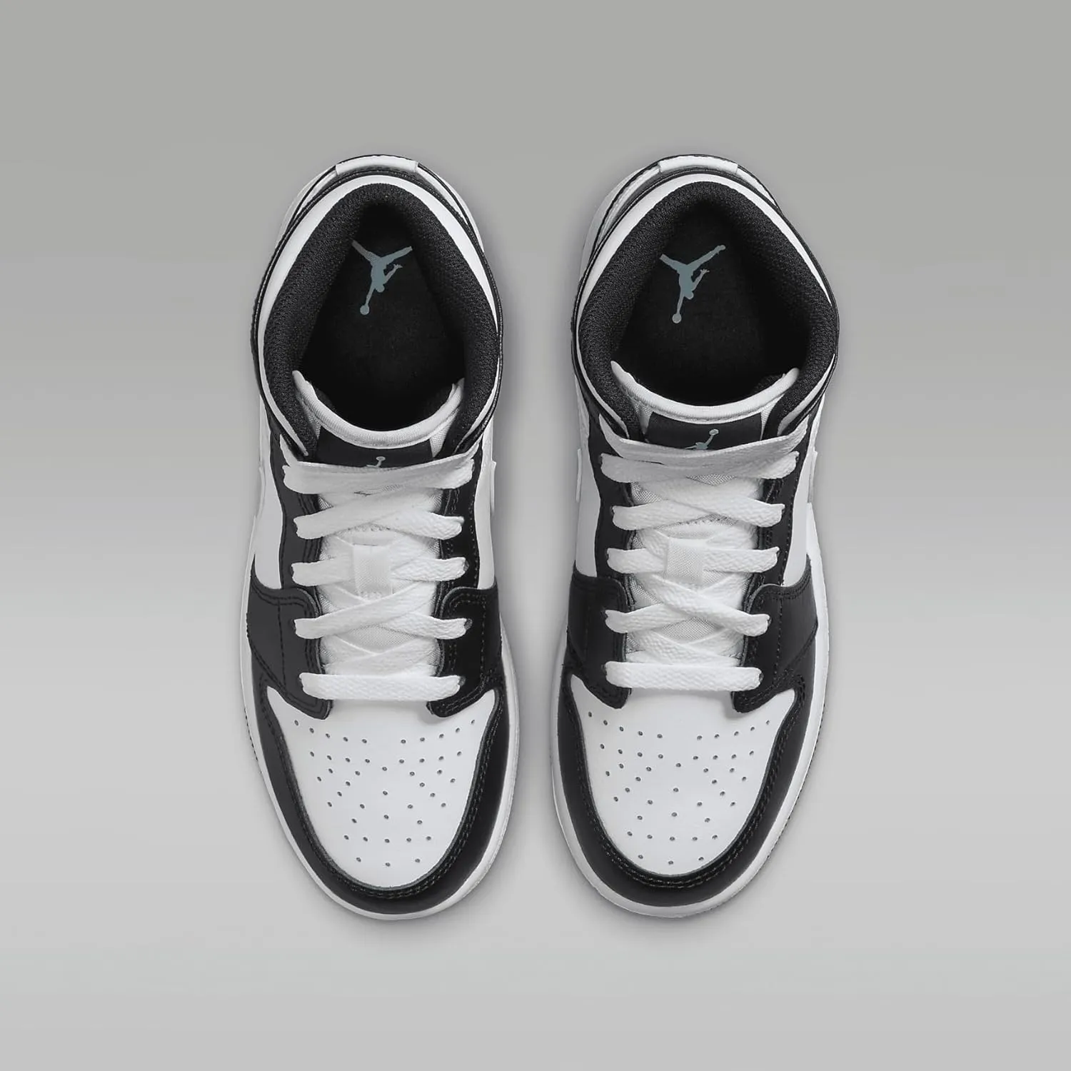 Jordan Air 1 Mid Big Kids' Shoes (DQ8423-103, White/Green Glow-Black)