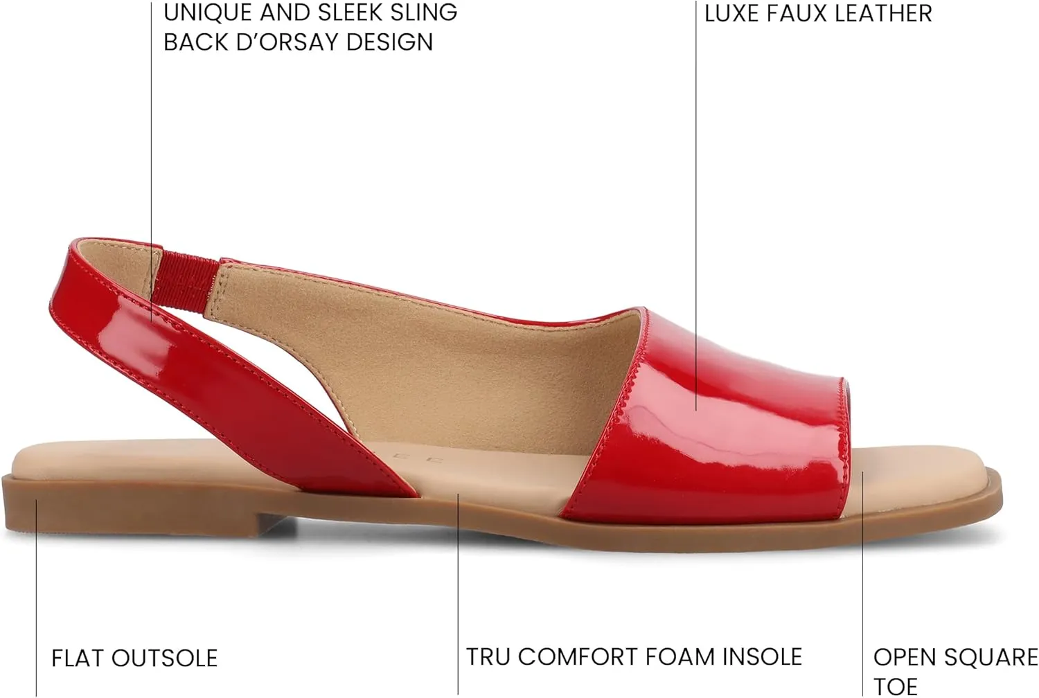 Journee Collection Women's Brinsley Slingback Flat Sandals