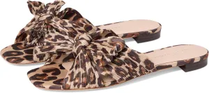 Loeffler Randall Women's Daphne Flat Sandal, Leopard 1, 7.5