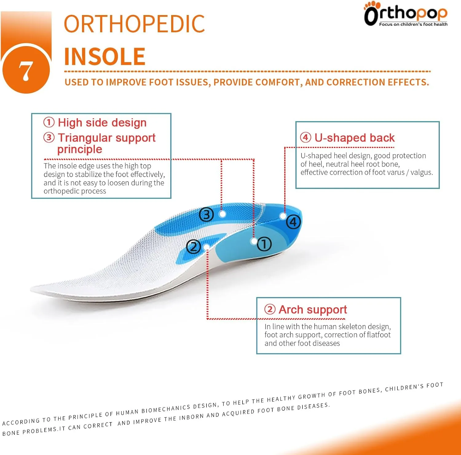 Orthopedic Sandals for Kids with Arch and Ankle Support, Toddlers High Back Closed-toe Shoes