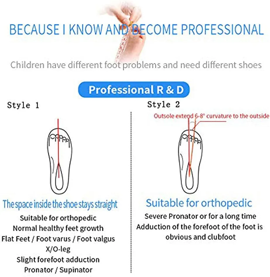 Orthopedic Shoes for Flat Feet O/X Leg Arch Support Corrected Care Summer Closed-Toe Corrective Sandals Kids Toddler Girls