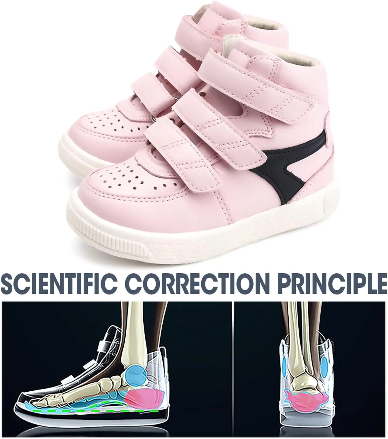 Orthopedic Shoes for Kids and Toddlers with Arch and Ankle Support,Correct and Prevent Flat Feet and Foot Varus/Valgus