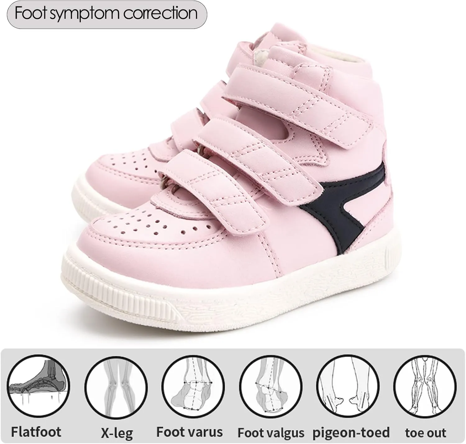 Orthopedic Shoes for Kids and Toddlers with Arch and Ankle Support,Correct and Prevent Flat Feet and Foot Varus/Valgus
