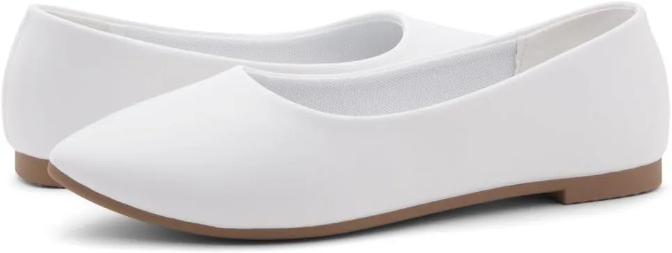 Shoe Land Womens SL-Kathleen Ballet Flats Pointed Toe Flat Shoes Classic Ballerina Comfort Dressy Shoes for Daily Work Office