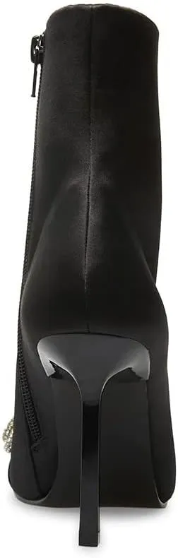 Steve Madden Ditty Black Croco Fashion Slip On Pointed Toe Block Mid Heel Sandal