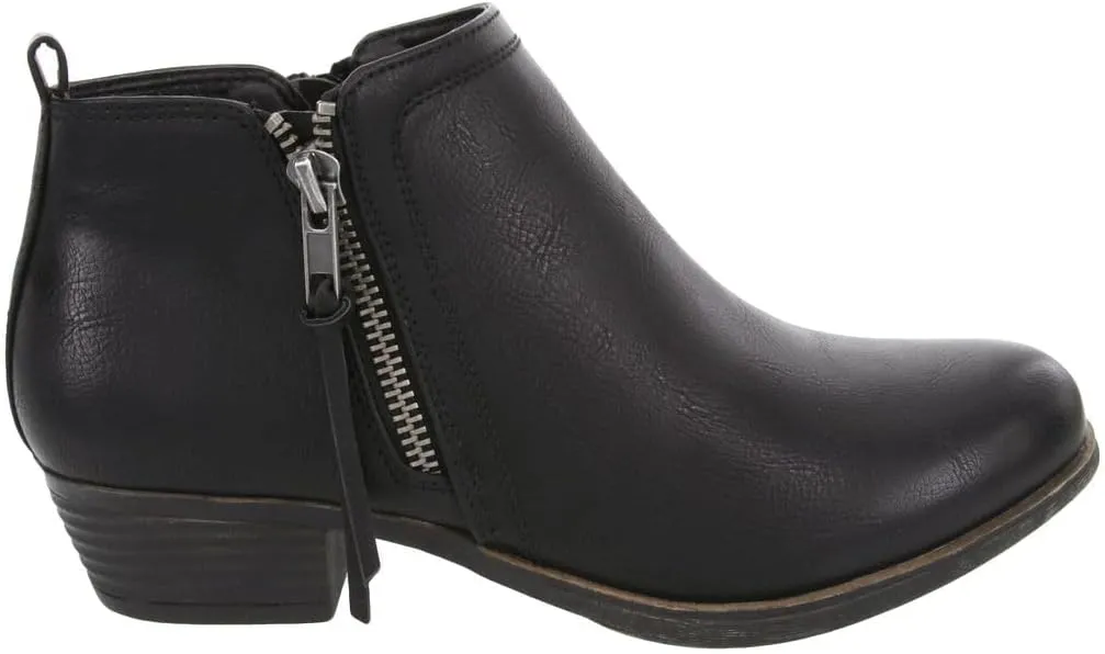 Sugar Women's Dress Block Heel Ankle Boot, Ladies Zipper Bootie