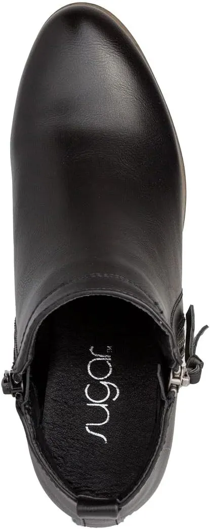 Sugar Women's Dress Block Heel Ankle Boot, Ladies Zipper Bootie