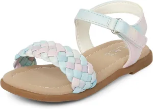 The Children's Place Girl's Baby Toddler Flat Sandals with Adjustable Ankle Strap Slipper