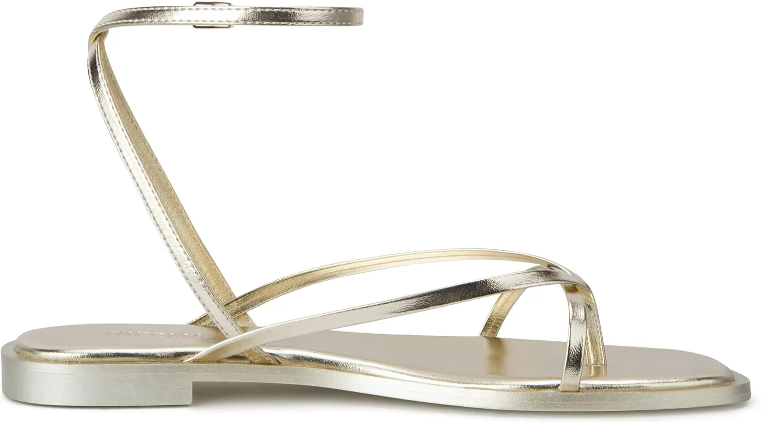 Womens Flats Sandals Square Toe Strappy Ankle Strap Flats