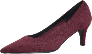 Women's Pumps Kitten Heel Pump Shoes Pointed Toe Knit Comfortable Casual Party Dressy Low Heel Dress Shoes