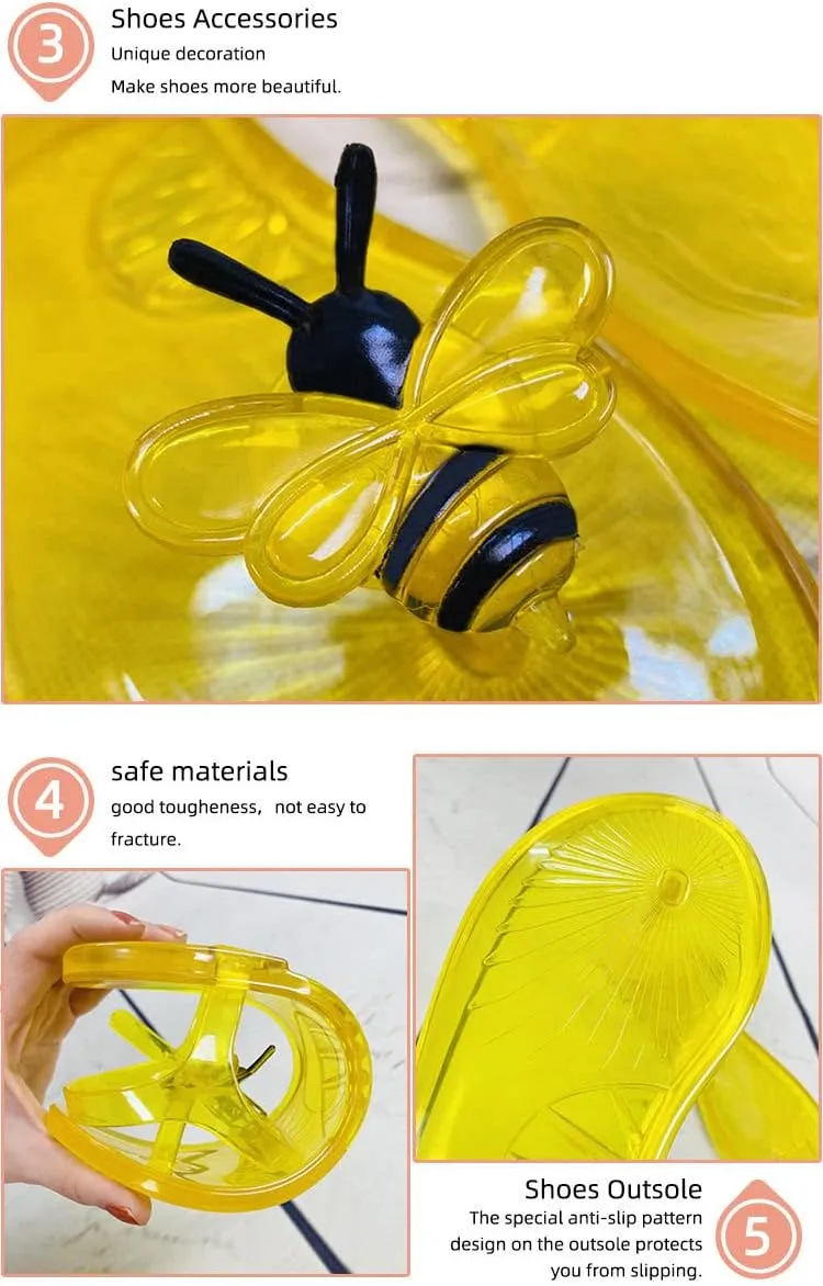 Women's Transparent Fruit Jelly Flat Flip Flops Beach Jelly Sandals Women's Flat Flip Flops Transparent Jelly Sandals (Orange Oranges,8)